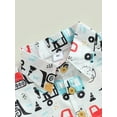 thumbnail image 5 of Bagilaanoe 2pcs Toddler Baby Boy Short Pants Set Short Sleeve Cartoon Print Shirt Tops + Shorts 12M 18M 24M 3T 4T 5T Kids Casual Summer Outfits, 5 of 9