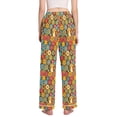 thumbnail image 3 of Dailycode Women's Pajama Pants Wide Leg Lounge Pj Bottoms With Pockets Colorful Flower and Mushroom, 3 of 7