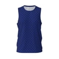 thumbnail image 2 of Easygdp Navy Blue Men's Mesh Basketball Jersey Quick Drying Sleeveless Shirts Fitted Muscle Tank Tops Sport Round Neck T-Shirt - 3X-Large, 2 of 9