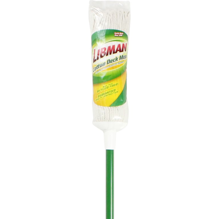 Libman 12 oz. Cotton Wet Mop with Scrub Pad, 6 Complete Mops (LIB-00121)