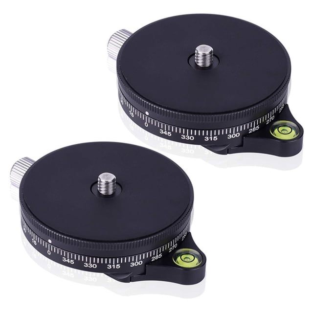 2X Cámara Base de con Placa de Estilo Suizo Arca, Cabezal de Trípode de Bola Panorámica de Aluminio