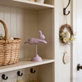 thumbnail image 6 of AURIGATE Easter Leaping Bunny on Stand, Wood-Look Rabbit Figurine with Pedestal Base, Spring Tabletop Decor for Home & Easter, 6 of 6
