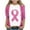 Pink-06, variant on Ugoldhm Girls T Shirts Round Neck Pink Ribbon Printed Tops Breast Cancer Awareness Blouse