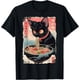 thumbnail image 1 of Ramen Noodles Cat Japan Y2K Kawaii Retro Cats Manga Anime Camiseta, 1 of 2