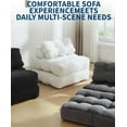 thumbnail image 3 of 3-in-1 Folding Sofa Bed, Comfy Sleeper Chair with Back Support & Pillow, Convertible Floor Lounge & Single Bed for Apartment, Dorm, Guest Room, 3 of 8