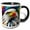 Black/White, variant on 3drose, Cool Colorful Portrait of a Bald American Eagle Bird Patriotic Gift, 11oz Mug