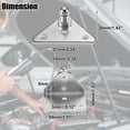 thumbnail image 3 of Unique Bargains 8 Pcs 10mm Car Ball Studs Mounting Brackets for Gas Strut Shock Spring Prop Lift Support Silver Tone, 3 of 6