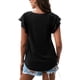 thumbnail image 1 of Blusa holgada para mujer, Camiseta con manga con volantes para mujer Camiseta de color puro para mujer Camiseta con manga con volantes Muy recomendable, 1 of 3