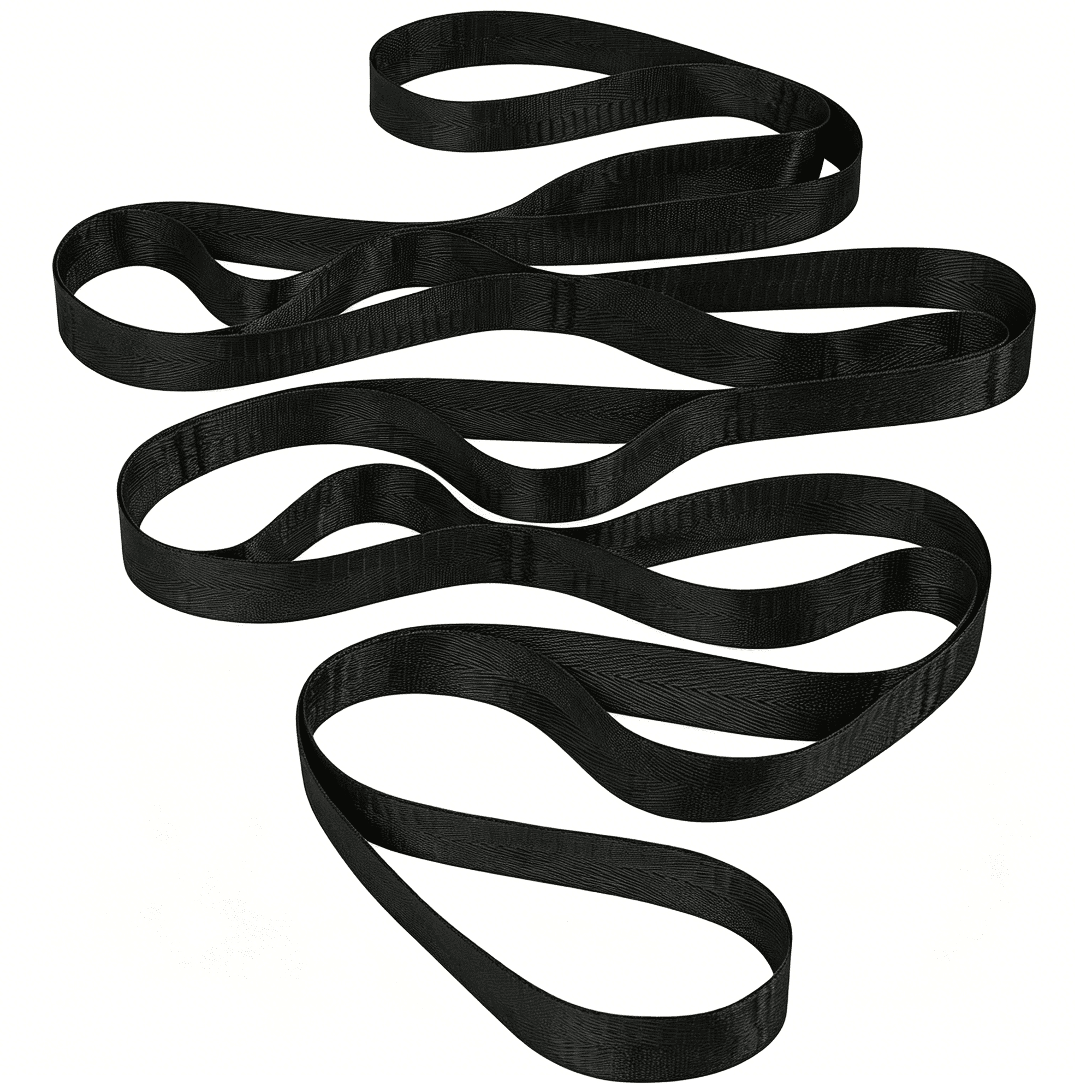 OITY Non-Elastic Stretching Strap with Loops for Physical Therapy & Rehab, Knee Hip Leg Rom Post-Surgery, Yoga Strap for Stretching, Leg Lifter Strap Mobility Aid, Hamstring Calf Back