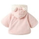 thumbnail image 4 of Abrigo De Invierno Para Niños Pequeños, Chaquetas De Abrigo Para Niñas, Color Sólido, Flores s De Felpa, Orejas De Conejo, Sudadera Con Capucha, Abrigo Grueso, Capa Rosa Odeerbi LM103-3773, 4 of 9