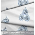 thumbnail image 3 of Soimoi Silk Fabric Leaves & Paisley Block Fabric Prints by Yard 42 Inch Wide, 3 of 3