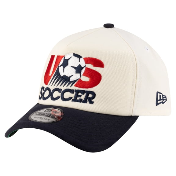 Men's New Era  Cream USMNT 1993 Retro Foam 9FORTY Adjustable Hat