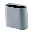 thumbnail image 2 of Cubo de basura delgado, cubo de basura, cubo de basura simple, cubo de basura fácil de limpiar, cubo de basura estrecho para baño, hogar, oficina Gris, 2 of 8