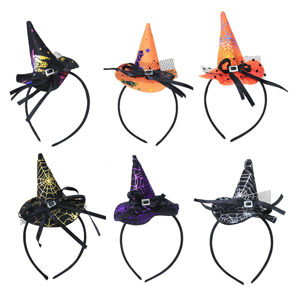 Headband Halloween Witch Headbands Hat Hair Party Bands Girls Bat Wing Accessories Women Cosplay