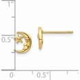 thumbnail image 2 of 10K Yellow Gold Moon And Star Post Earrings (8 X 8) Made In Peru 10tc620, 2 of 5