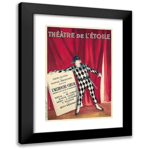 Leonetto Cappiello 11x14 Black Modern Framed Museum Art Print Titled - Theater of the Star (1923)