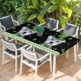 thumbnail image 2 of St. Patrick's Day Table Cloths for 4 Foot Rectangle Tables, Lucky Shamrock Cute Puppy Hat Green Plaid Patio Waterproof Elastic Fitted Tablecloths, Washable Rectangular Table Cover for Camping, 2 of 8