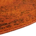 thumbnail image 6 of 5.25' x 8' Medallion Terracotta Orange and Brown Oval Area Throw Rug, 6 of 8