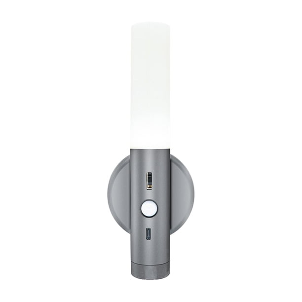 Sensor de movimiento portátil, luz , linterna USB, Sensor de cuerpo inteligente automático para pared de escalera, habitación de , Gris Sunnimix Luces del Gabinete