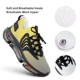 thumbnail image 4 of Gray Yellow Gradient Walking Shoes for Men Woman Lightweight Tennis Fashion Elastic Sports Shoes Cushion Basketball Shoes, 4 of 7