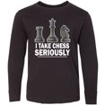 thumbnail image 3 of Inktastic Funny Chess Player Joke Long Sleeve Youth T-Shirt, 3 of 5