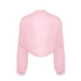 thumbnail image 6 of YEAHDOR Womens Chiffon Shrugs Short Sleeve Open Front Cropped Bolero Summer Casual Cardigan Pink-A One Size, 6 of 7