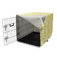 thumbnail image 3 of Floral Dog Crate Cover, Print of Scattered Mimosa Flowers on a Plain Background, Easy to Use Pet Kennel Cover Small Dogs Puppies Kittens, 7 Sizes, Avocado Green White, by Ambesonne, 3 of 6