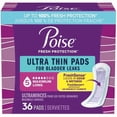 thumbnail image 1 of Poise Serviettes d'Incontinence Ultraminces pour Femmes, 5 Gouttes, Absorption Maximale, Régulières, 36 Unités, 1 of 5