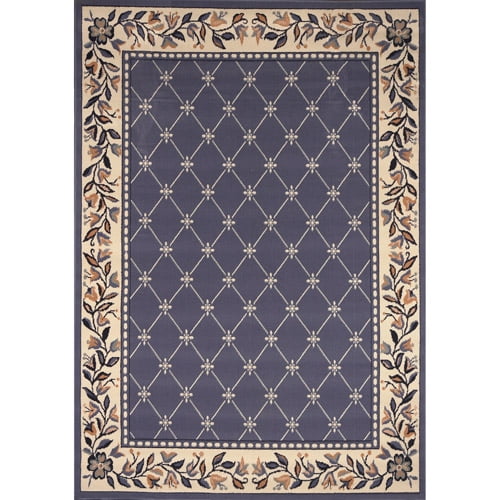 Home Dynamix Premium Traditional Olefin Rug, Country Blue