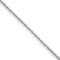 thumbnail image 3 of Auriga Fine Jewelry 10K White Gold 1 mm Singapore Chain Necklace for Women 16", 3 of 6