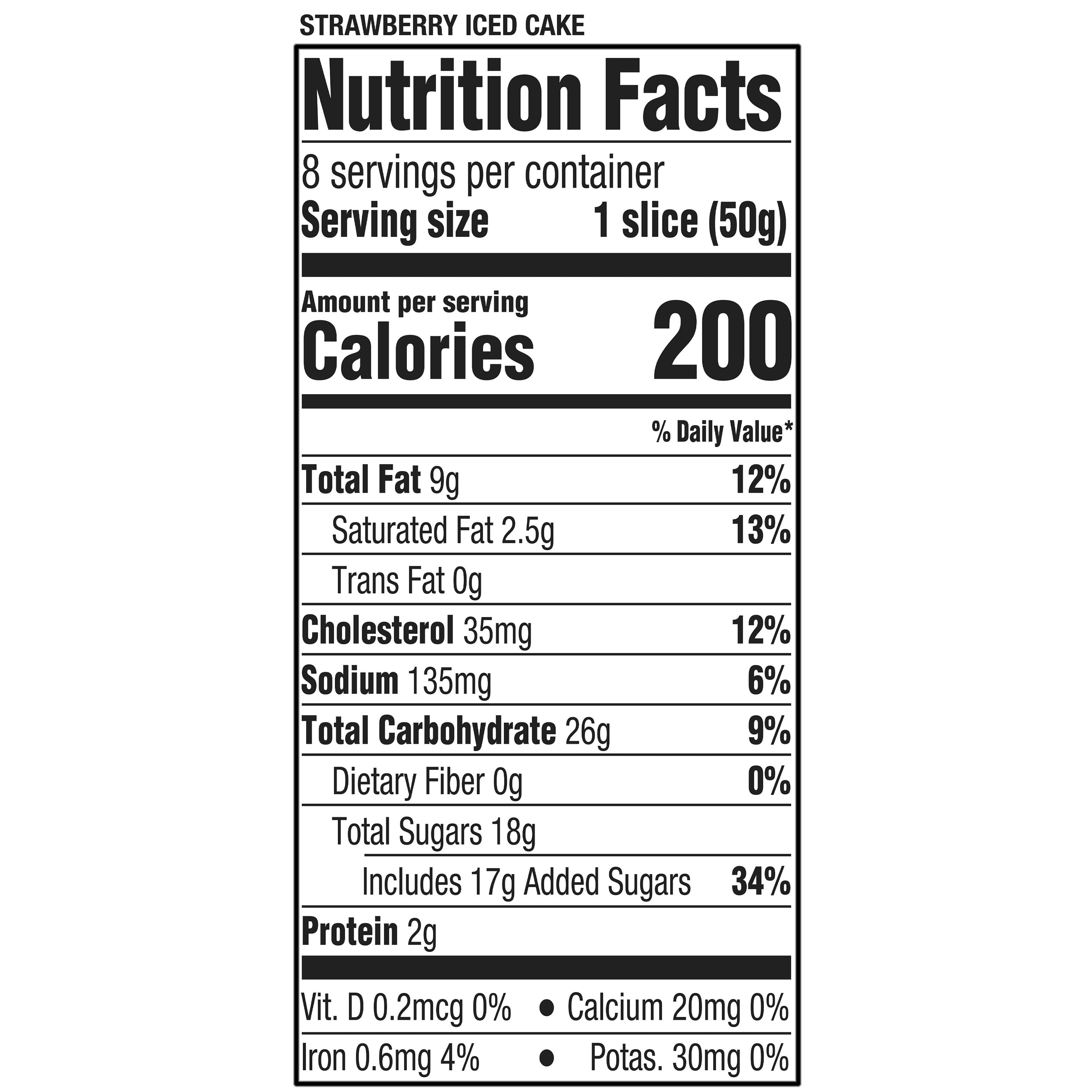 Marketside Iced Strawberry Sliced Loaf Cake, 14 oz, 8 Count