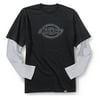 Men's Layered Graphic Tee With Thermal Sleeves