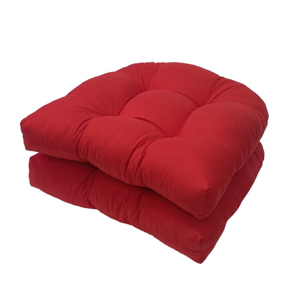 HBBKVI Outdoor Chair Cushion 19" x 19", Soft Comfortable Red Seat Cushion for Patio Sofa Garden Rattan Chair and Tatami Mat, Easy to Clean, Heat Resistant