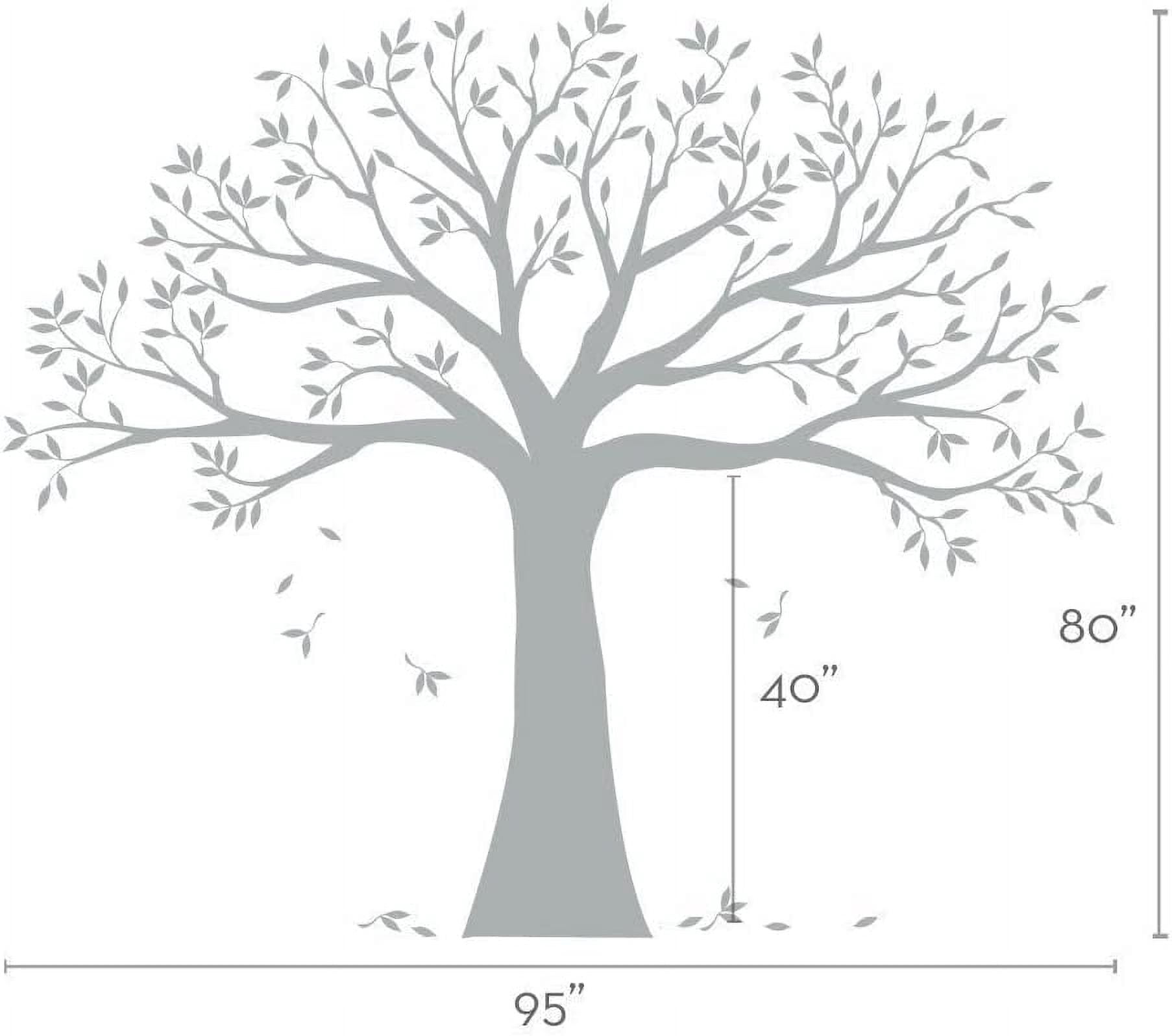 Family Tree Wall Decal - Brown - 95 w x 80 h Inches - Small