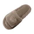Ynynloco Soft Plush Fluffy Slippers Princess Crown Bling Bling Diamond ...