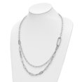 thumbnail image 2 of Diamond2Deal 925 Sterling Silver Rhodium-plated Multi-layer w/ 2in ext. Necklace for Women 20", 2 of 4