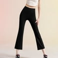 thumbnail image 2 of Tauxra Flared Yoga Pants for Women High Waisted Faux Two-Piece Design with Wide Leg and Soft Nylon Spandex Fabric for Casual Wear or Exercise, 2 of 9