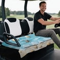 thumbnail image 5 of XYZCANDO Beach Sea Turtle Golf Cart Seat Cover | 4 Storage Pockets | Non-Slip Washable Universal Cover for 2-Seat Golf Carts, 5 of 8