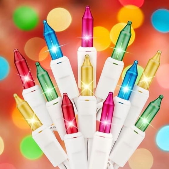 Easter Decorations Mini String Lights, 50 Count 12 Feet Easter Mini Lights, Waterproof String Light Plug in for Indoor Garland Party Christmas Tree Festival Easter Decoration, Pink   Multicolor
