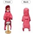 thumbnail image 3 of HSHDLDF Cosibell Waterproof Puppy Dog Raincoats with Hood for Small Medium Dogs Four-Leg Design with Reflective Strap Lightweight Jacket with Leash Hole(M Pink), 3 of 6