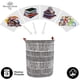 thumbnail image 3 of Xiao Hua Cesto grande para ropa sucia de 50 cm de alto, ideal para guardar la ropa sucia, impermeable, plegable, de lona, estilo kawaii, para organizar la ropa de bebé (negro)., 3 of 5