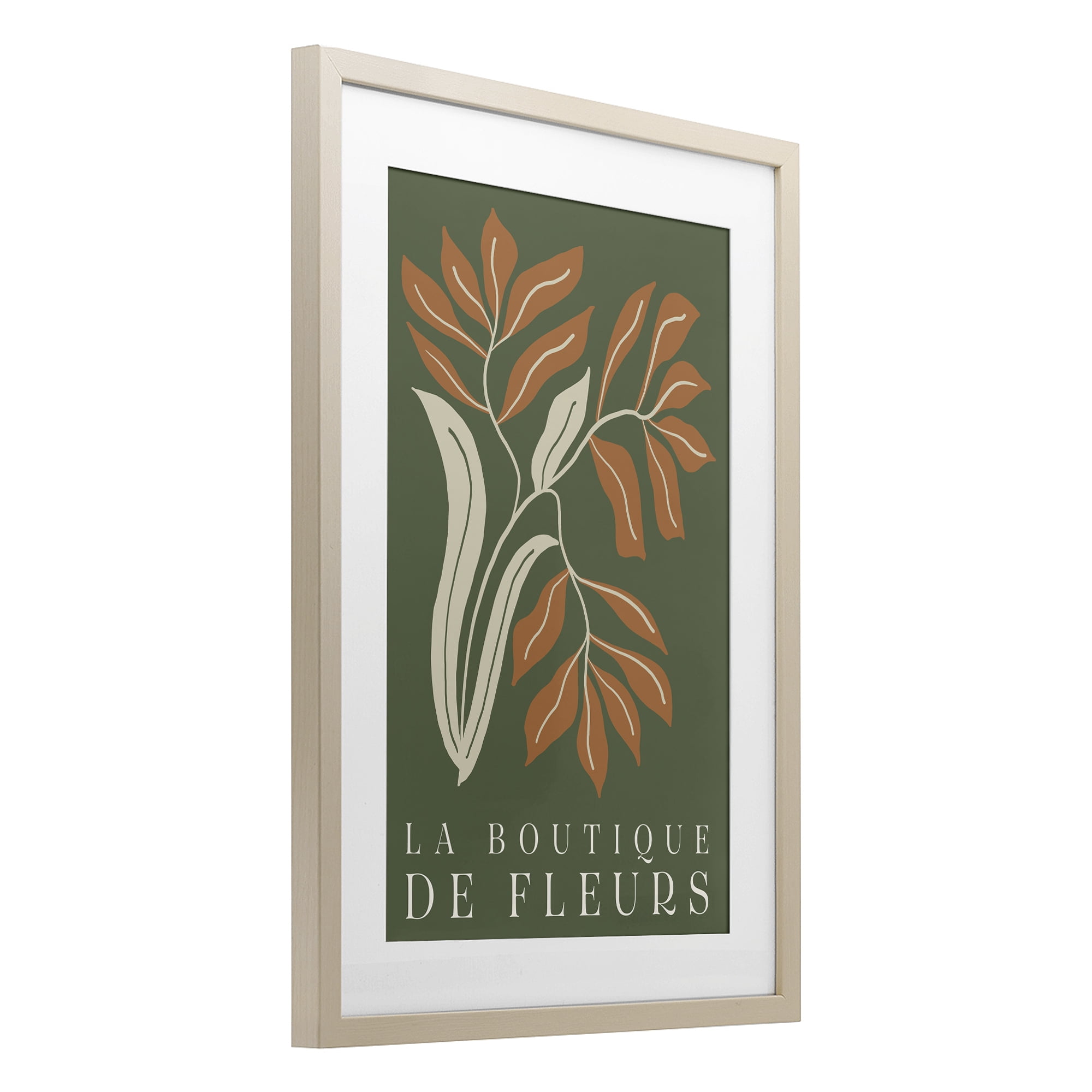 Stupell Industries Flower Shop Midcentury Minimal Birch Framed Print Under Glass, design by Emily Navas