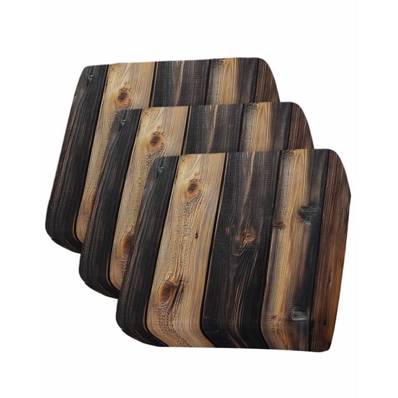 Vintage Wooden Sofa Couch Cushion Covers Washable, Removable Stretchable Sectional Couch Covers, Brown Modernism Retro Farmhouse Slipcovers for L & T Shape Sofa Furniture Protector S Size 3 pcs