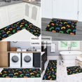 thumbnail image 4 of Game Controller Black Pattern Anti Fatigue Kitchen Rugs Set Of 2, Non Slip Washable Decorative Floor Mats for Kitchen Sink Laundry, 17"x30" and 17"x47", 4 of 5
