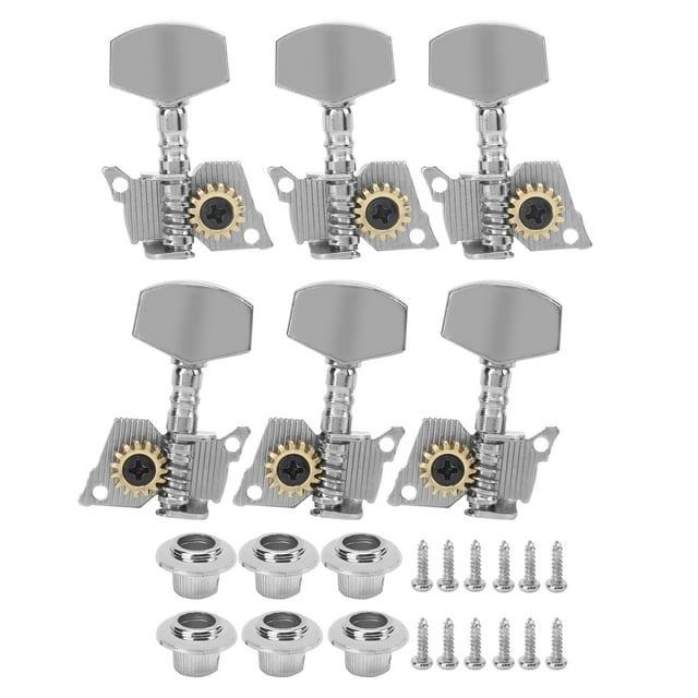 Silver Machine Heads, Professional Design Easy Installation Exqusiite Workmanship Guitar Locking Tuners For Ukulele