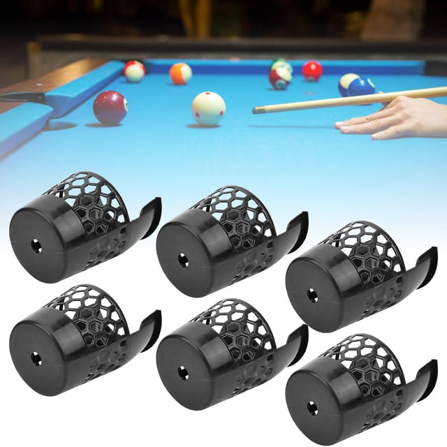 Billar Billard Pockets, Black Long Long Life Ligero Ligero Durable Pool Table Web, 6 Piezas Para Mesa Pequeña Negra Ocho