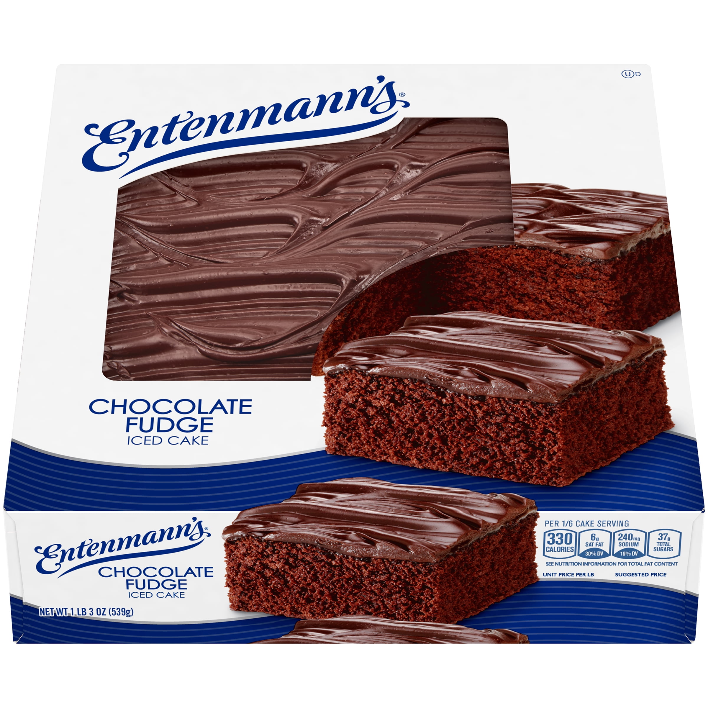 Entenmann's Chocolate Fudge Iced Cake, 19 oz