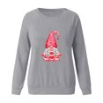 thumbnail image 2 of Gibobby Sudadera sin capucha y ocio Sudadera con capucha de estilo informal y deportivo para pareja con estampado de animados del día de San Valentín para amantes (para mujeres)(Gris, M), 2 of 5