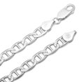 thumbnail image 3 of 5.3mm .925 Sterling Silver Diamond-Cut Flat Mariner Chain Necklace, 30 inches + Gift Box, 3 of 7