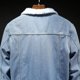 thumbnail image 5 of Chaquetas de Mezclilla Prendas de Vestir Para Hombres Chaqueta de Mezclilla Gruesa Sólida Informal Más Chaqueta de Bolsillo de Abrigo de Forro Polar Odeerbi  ODB-4, 5 of 7